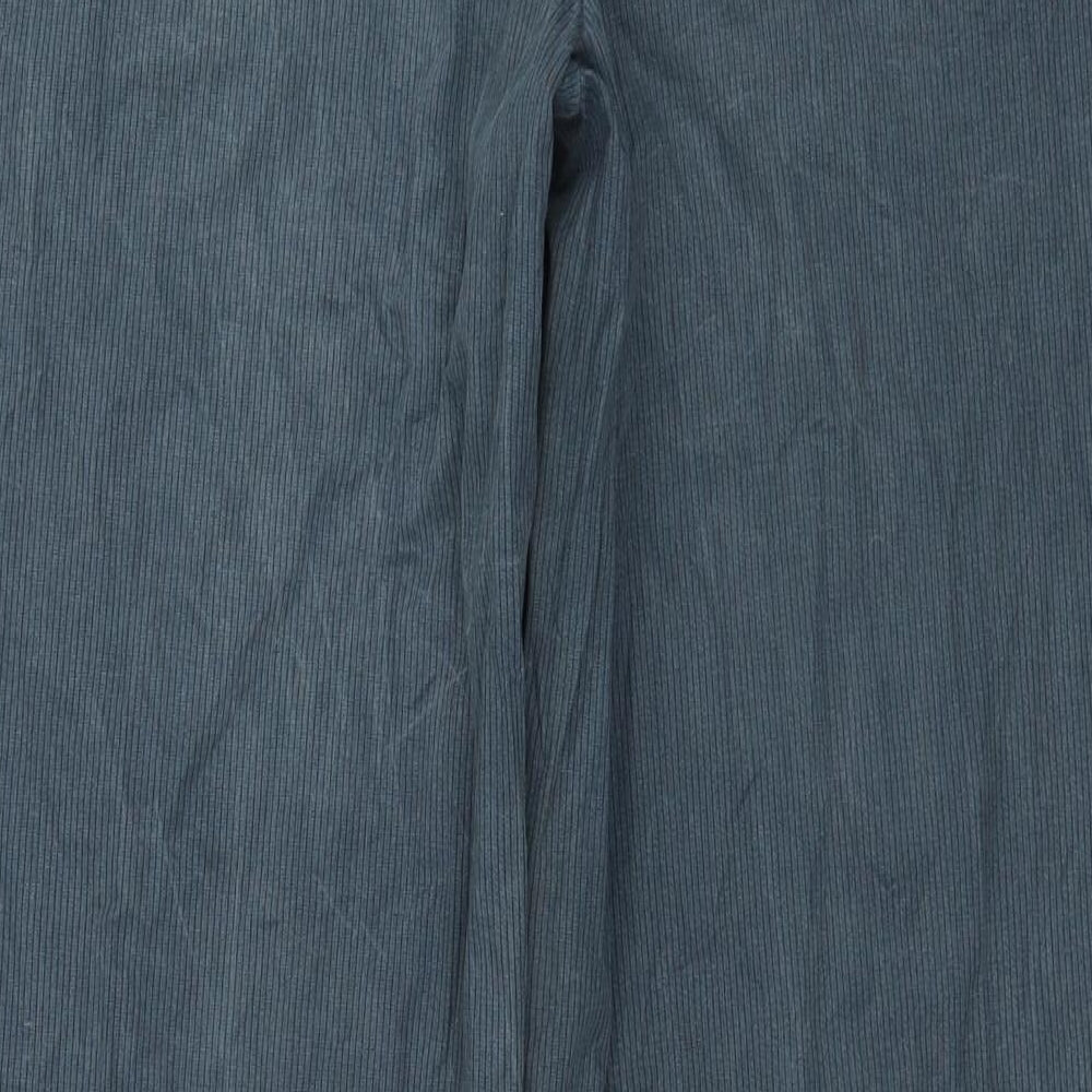 Douglas Mens Blue Striped Cotton Trousers  Size 38 in L31 in Regular Zip