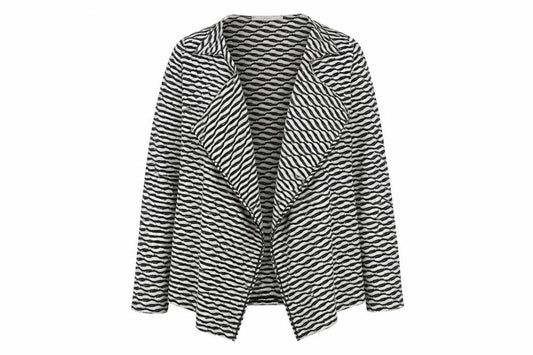 George Womens Beige V-Neck Geometric Polyester Cardigan Jumper Size 12
