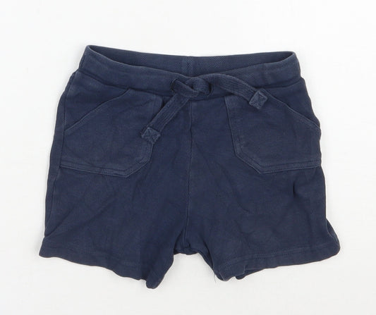 F&F Boys Black  100% Cotton Cropped Leggings Size 18-24 Months  Drawstring