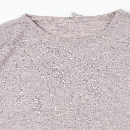 Pebble Bay Womens Pink  Polyester Basic T-Shirt Size 12 Round Neck