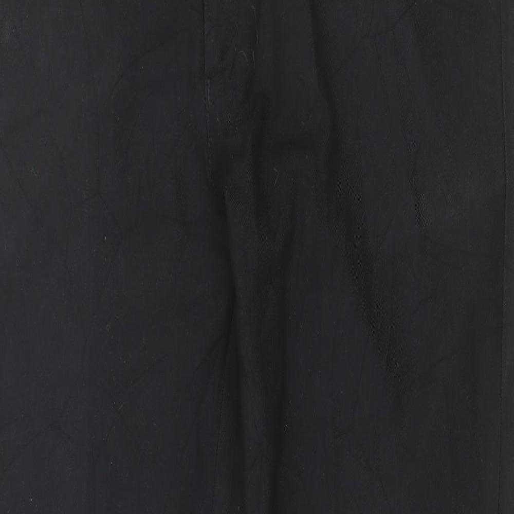 Preworn Womens Black  Polyester Trousers  Size 30 in L30 in Regular Zip