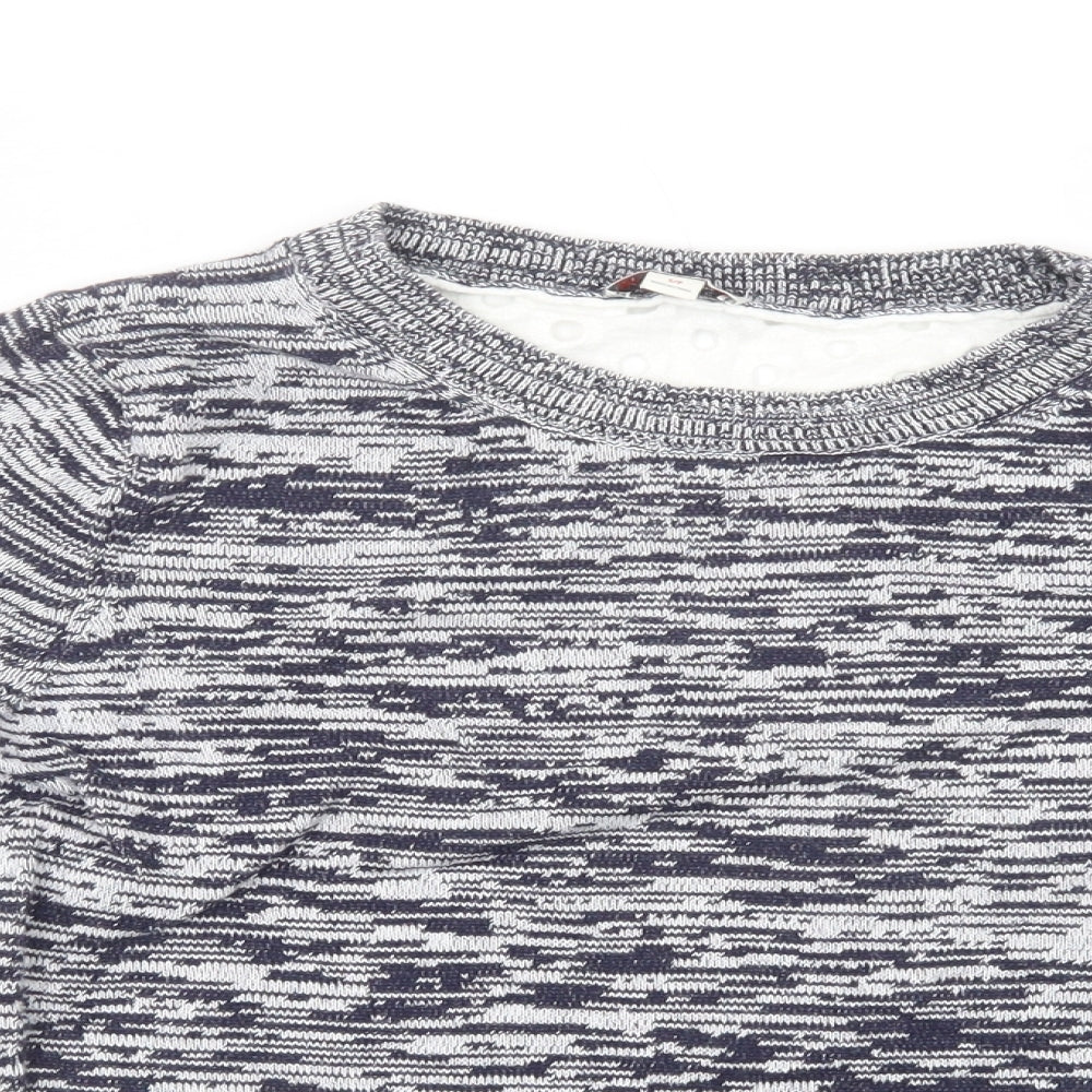 Gap Womens Blue Crew Neck  Cotton Pullover Jumper Size S
