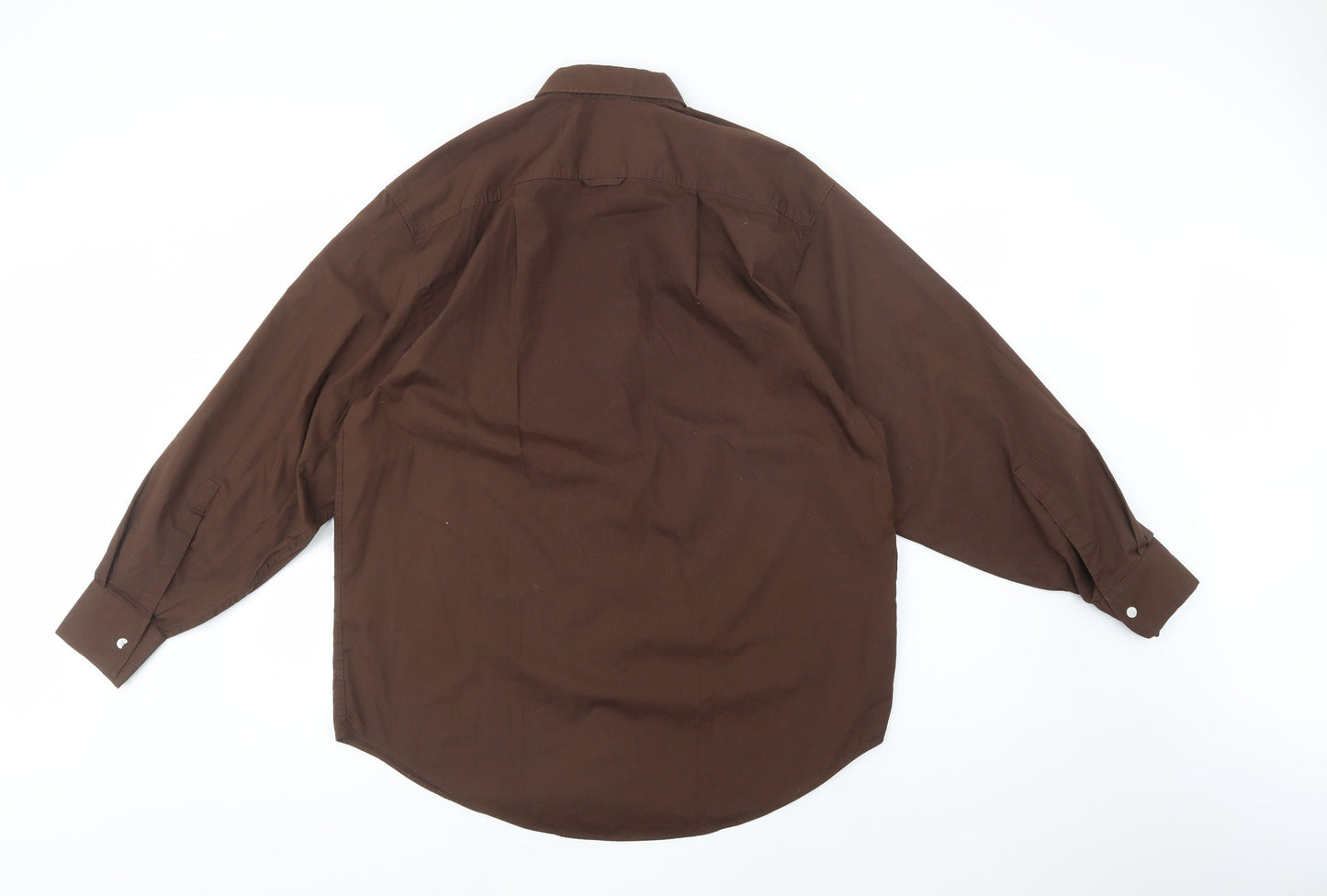 COLLUSION Womens Brown  Polyester Basic Button-Up Size 4 Collared