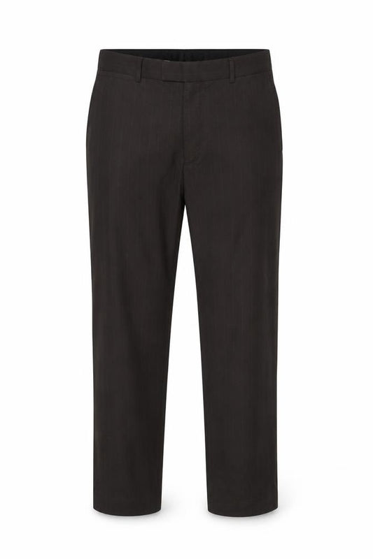 Burton Mens Brown Striped Polyester Dress Pants Trousers Size 38 in L31 in Regular Button