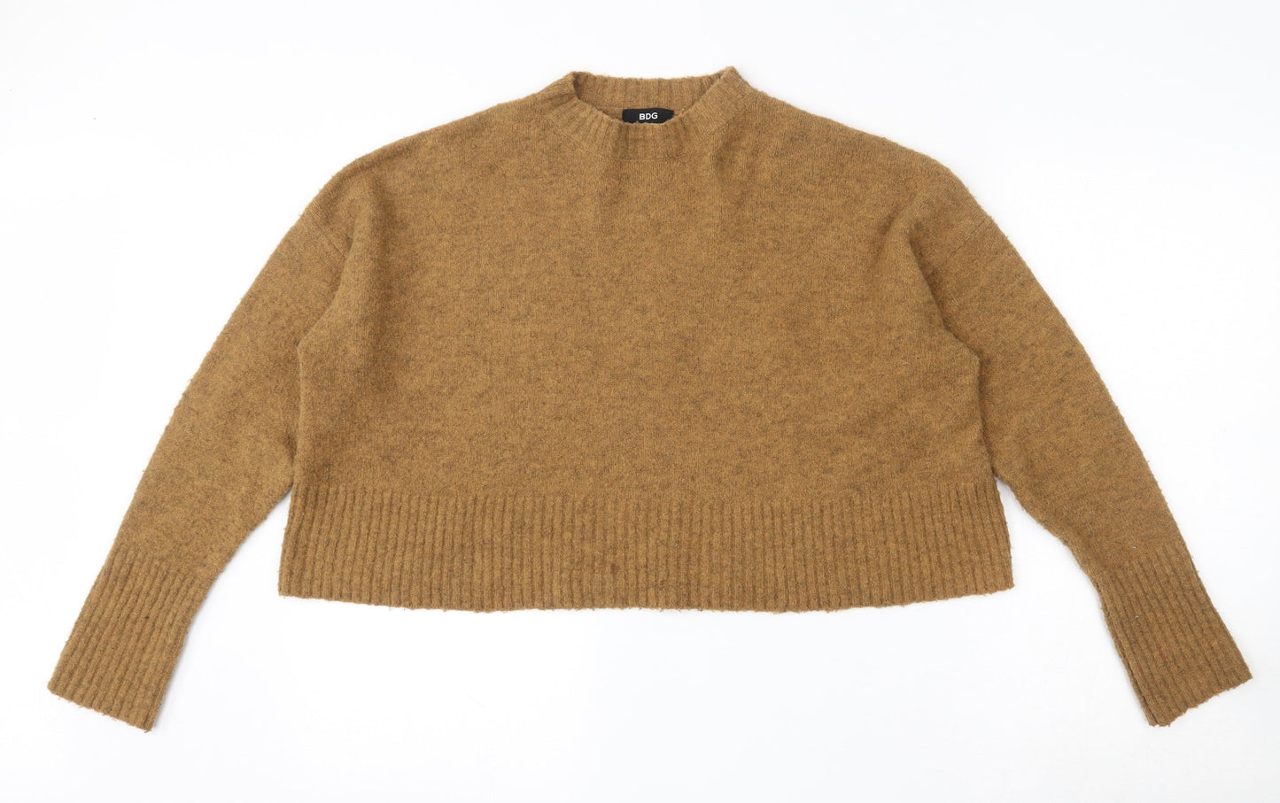 BDG Womens Brown Round Neck  Acrylic Pullover Jumper Size M