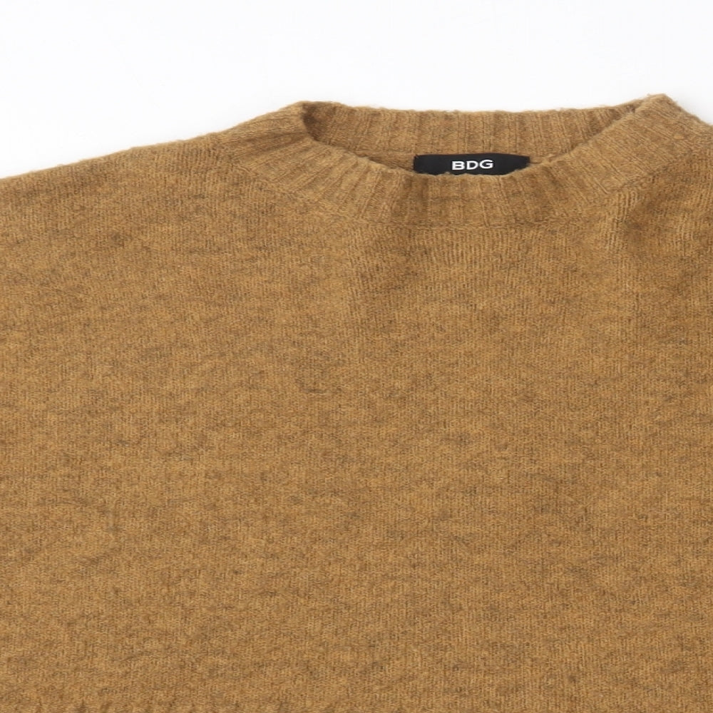 BDG Womens Brown Round Neck  Acrylic Pullover Jumper Size M