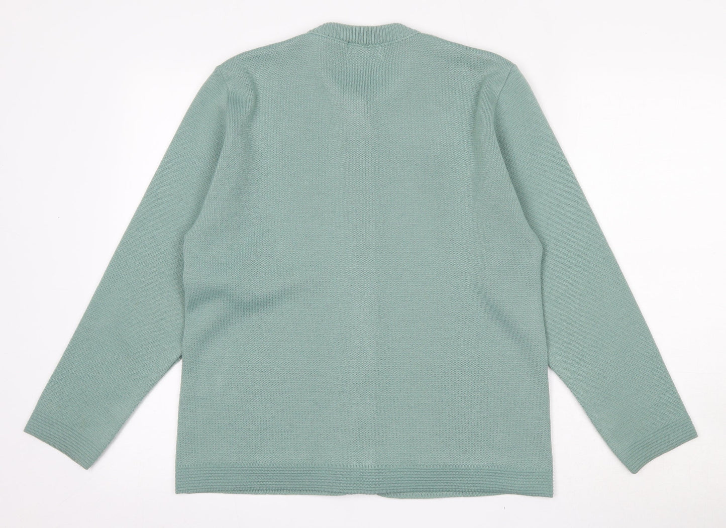 ME Womens Green Round Neck  Polyester Cardigan Jumper Size M