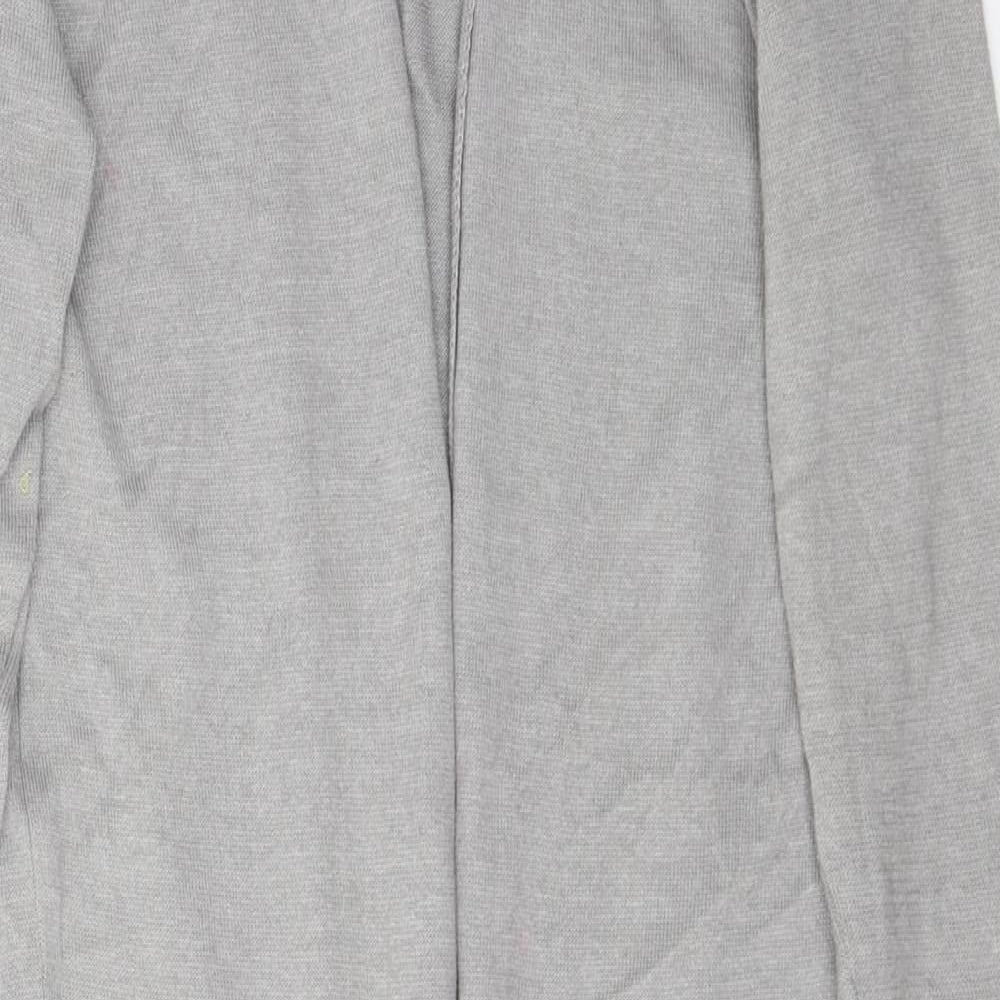 Peacocks Womens Grey V-Neck  Acrylic Cardigan Jumper Size S