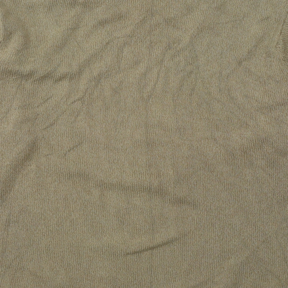 Casual Club Mens Beige Round Neck  Cotton Pullover Jumper Size XL
