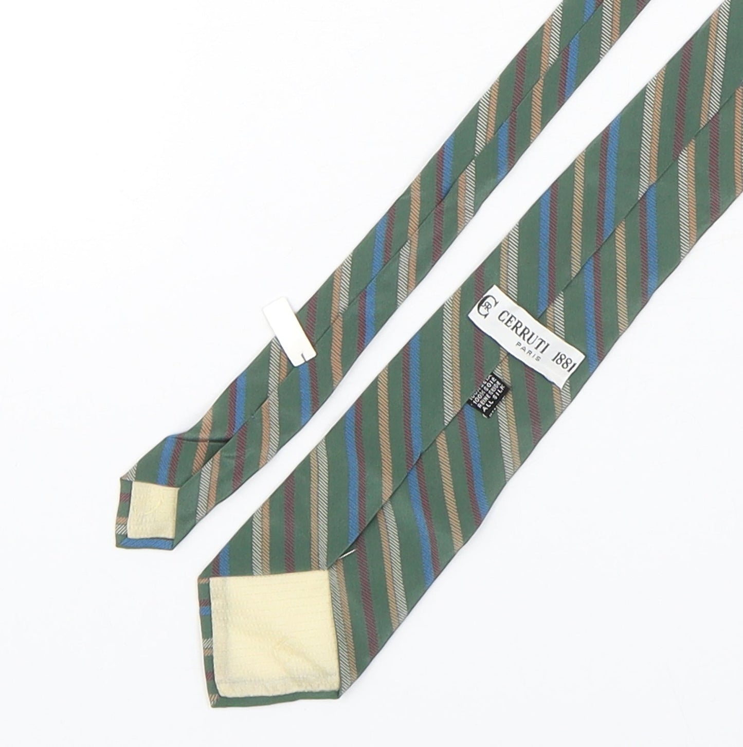 Cerruti Mens Multicoloured Striped Silk Pointed Tie One Size