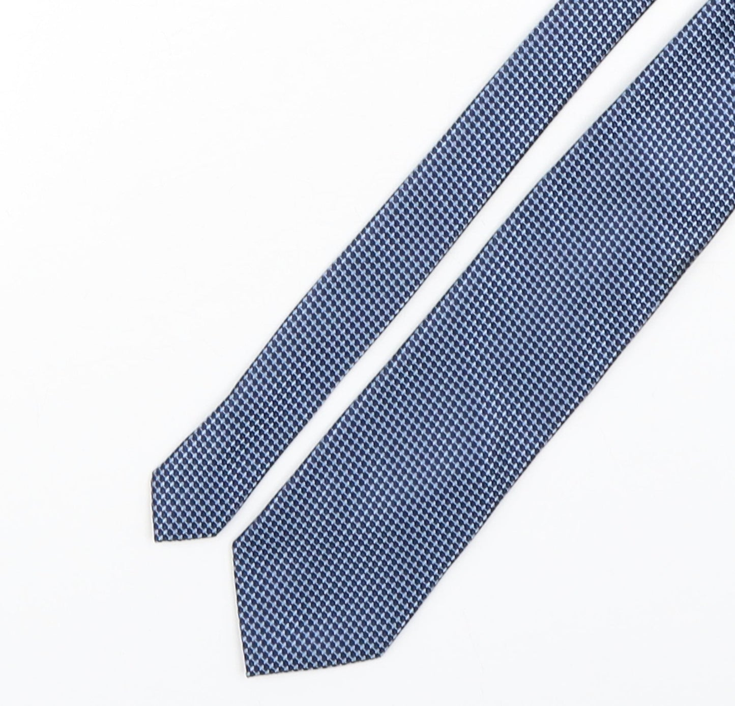 The Collection by Debenhams Mens Blue Geometric Polyester Pointed Tie One Size