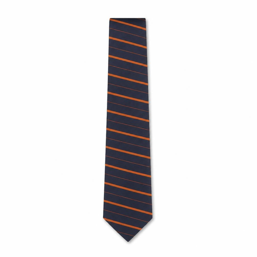 Jacques Estier  Mens Multicoloured Striped Polyester Pointed Tie One Size