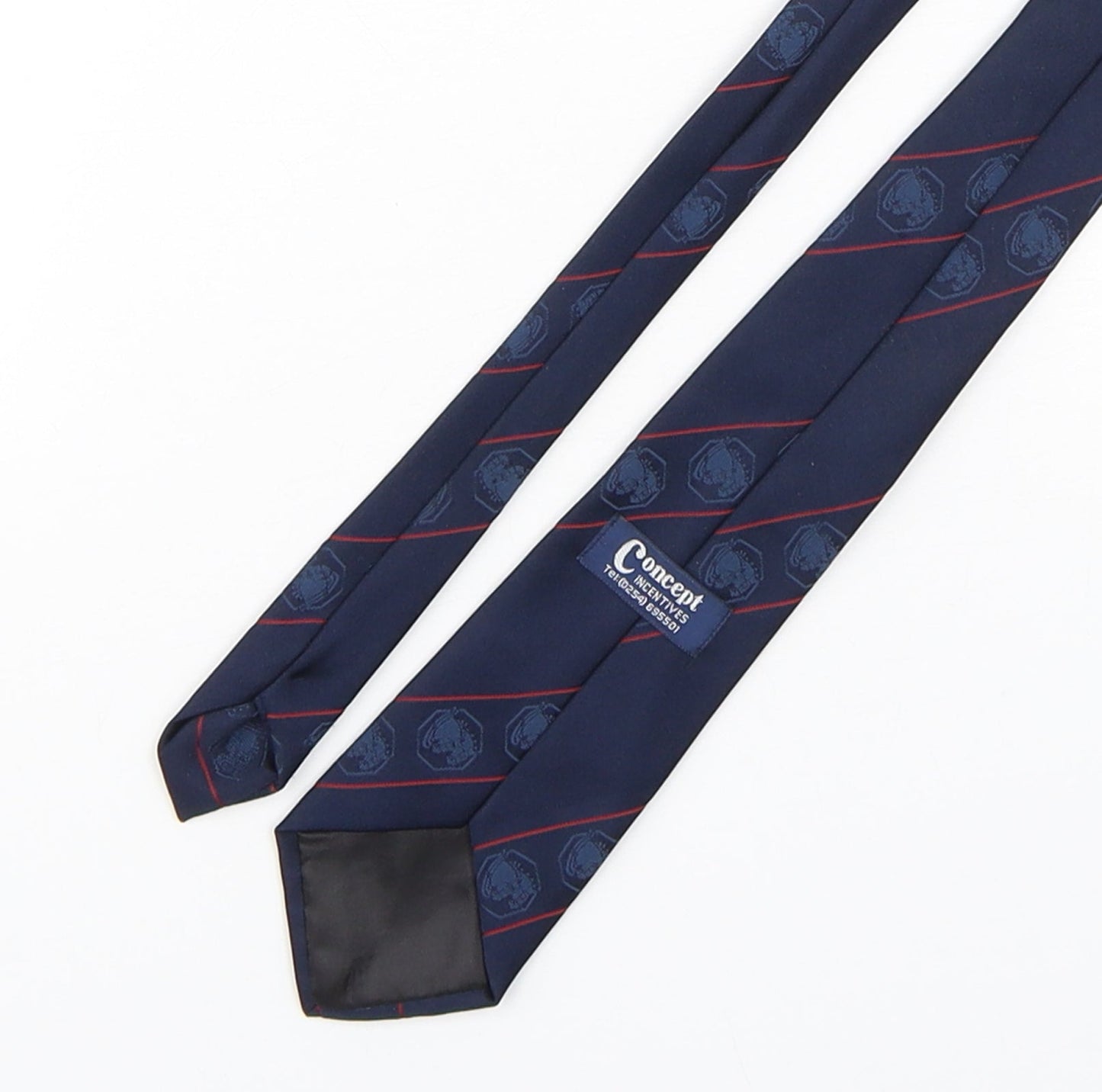 Concept Mens Multicoloured Striped Polyester Pointed Tie One Size