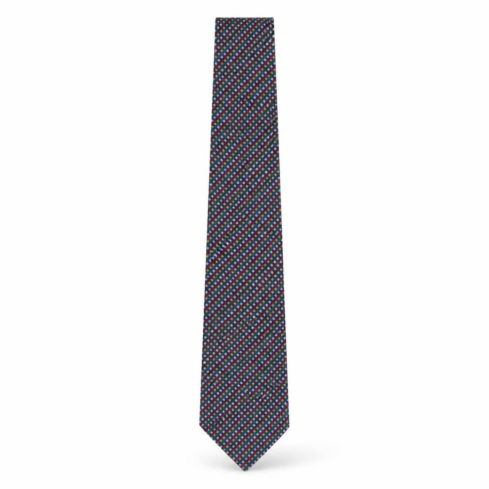Enrico Rossini  Mens Multicoloured Plaids & Checks Polyester Pointed Tie One Size