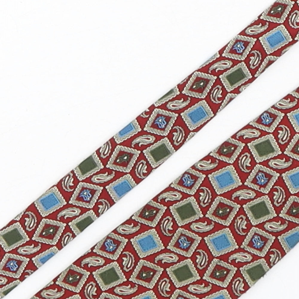 Henry Fox Mens Multicoloured Paisley Polyester Pointed Tie One Size