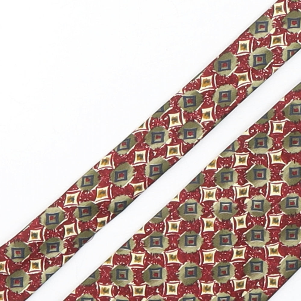 Marks and Spencer Mens Multicoloured Geometric Silk Pointed Tie One Size