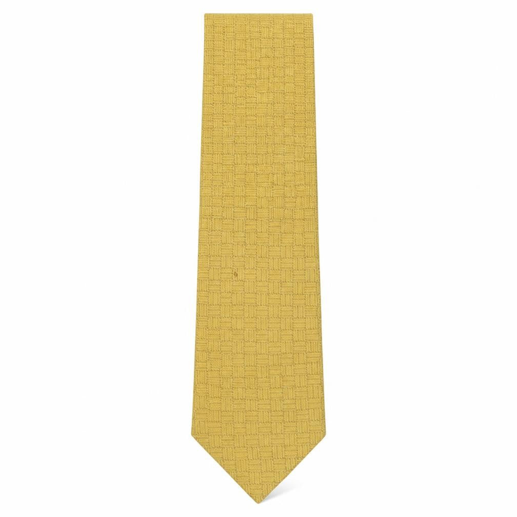 Marks & Spencer Mens Gold Geometric Polyester Pointed Tie One Size