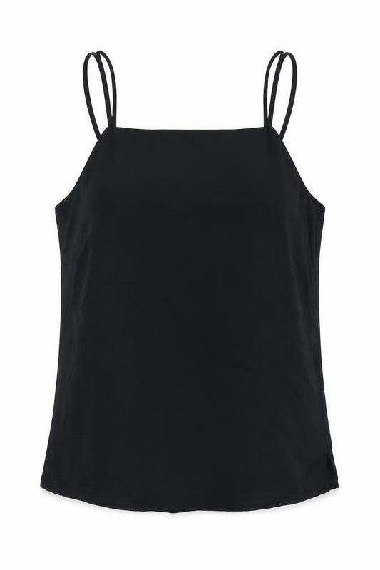 Marks and Spencer Womens Black  Polyester Basic Tank Size 10 Scoop Neck