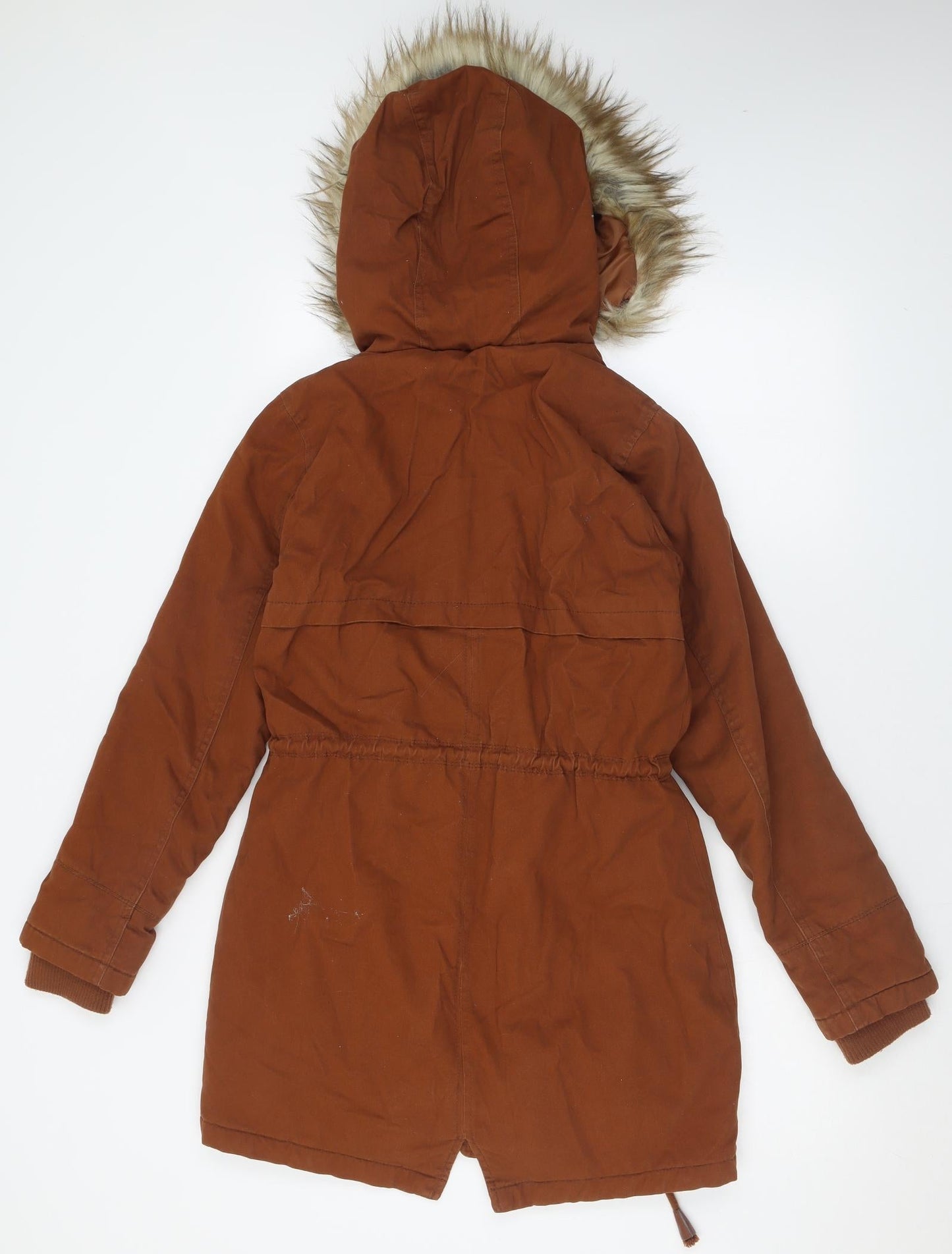 Atmosphere Womens Brown   Overcoat Coat Size 8  Zip