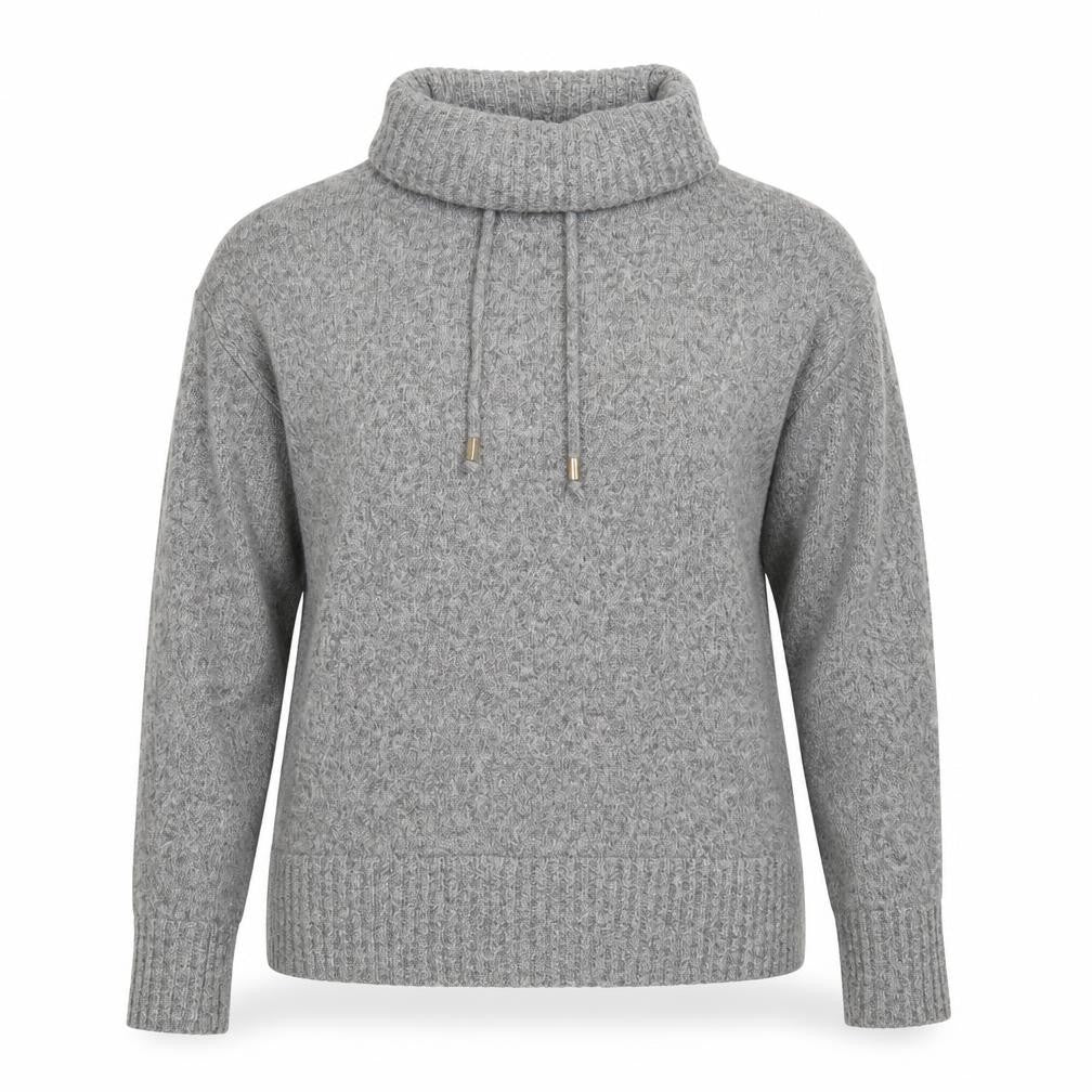 F&F Womens Grey High Neck  Polyester Pullover Jumper Size 6