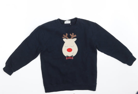 NOT FOR PONIES Girls Blue  Cotton Pullover Sweatshirt Size 7-8 Years   - Christmas