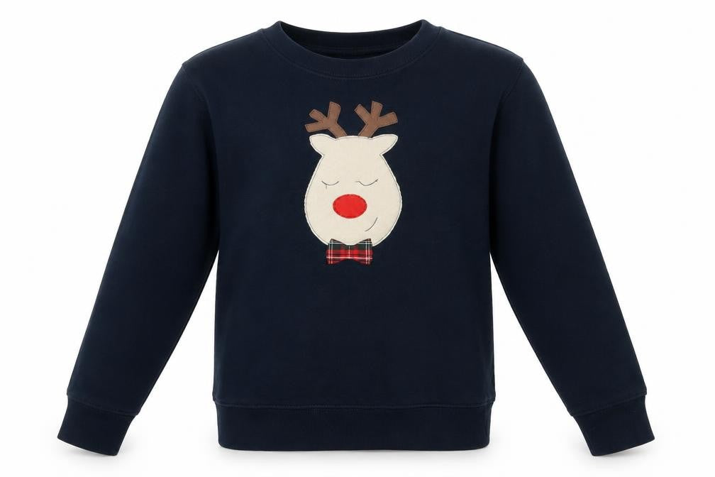 NOT FOR PONIES Girls Blue  Cotton Pullover Sweatshirt Size 7-8 Years   - Christmas