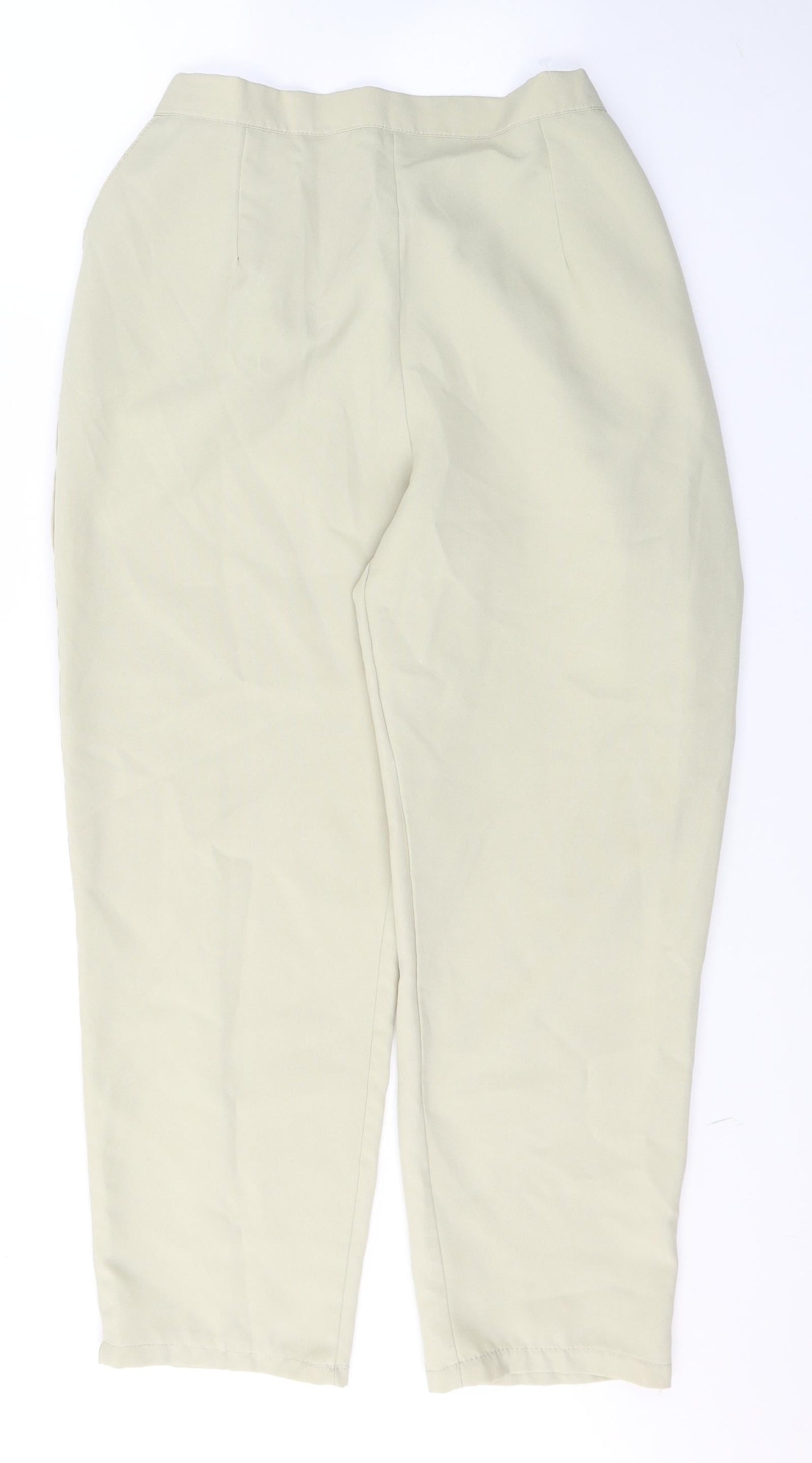 Preworn Womens Beige  Polyester Trousers  Size 18 L27 in Regular