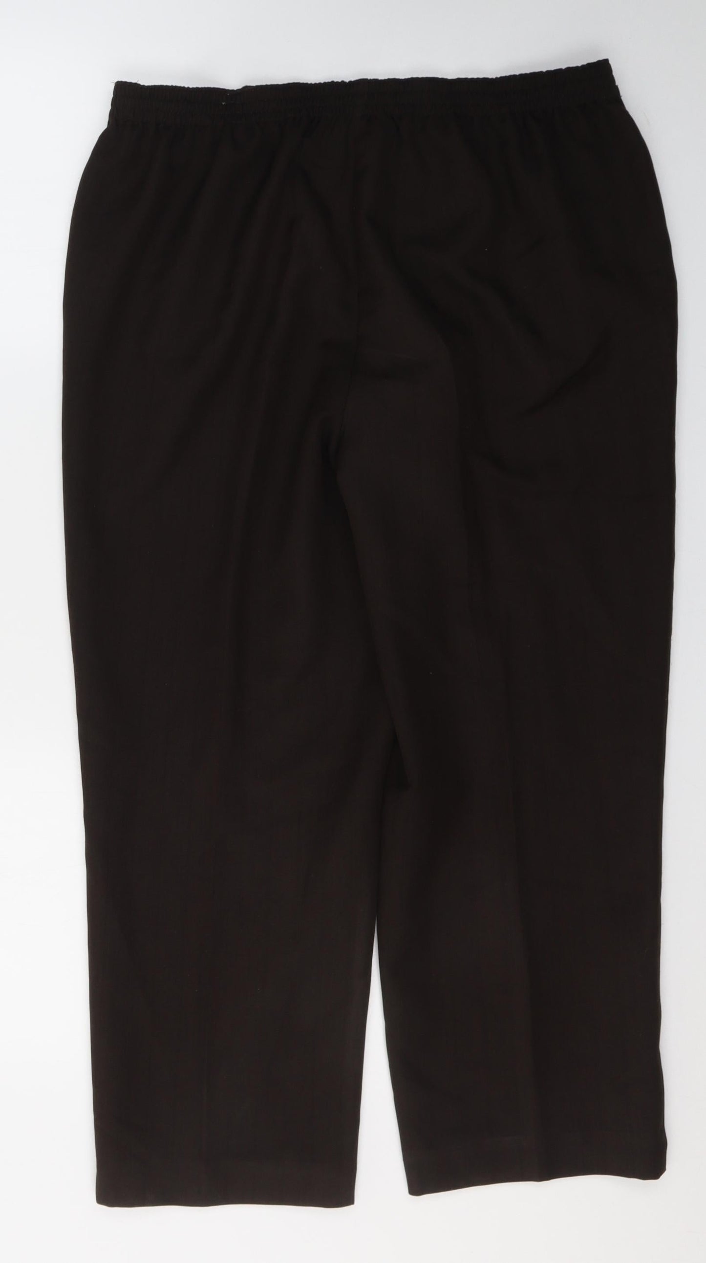 BHS Womens Brown  Polyester Trousers  Size 14 L24.5 in Regular