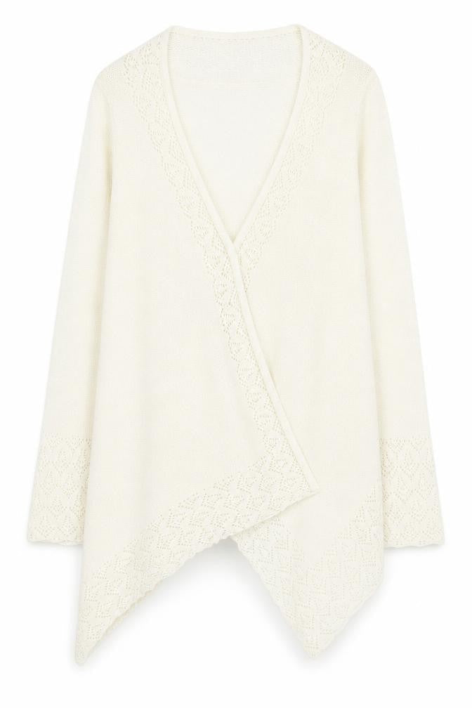 Kaleidoscope Womens Ivory Round Neck  Acrylic Cardigan Jumper Size 12