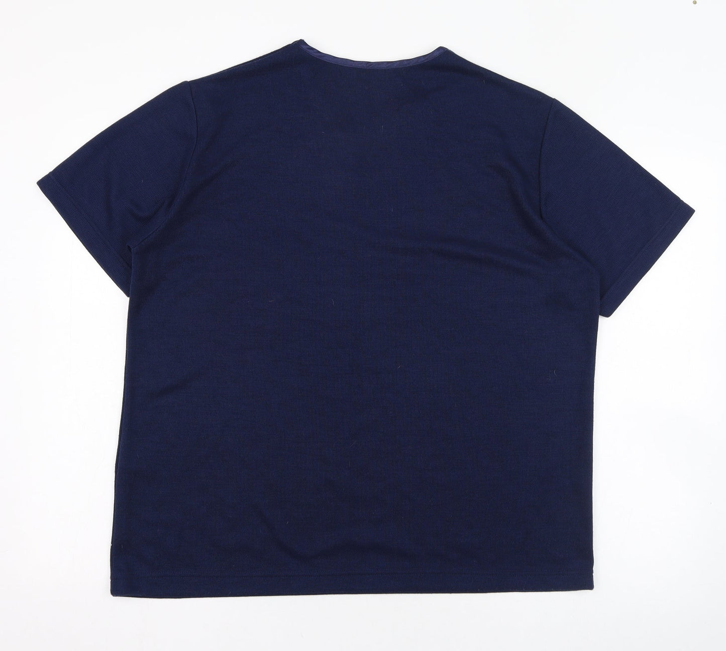 Bonmarché Womens Blue V-Neck  Polyester Pullover Jumper Size M   - Flower