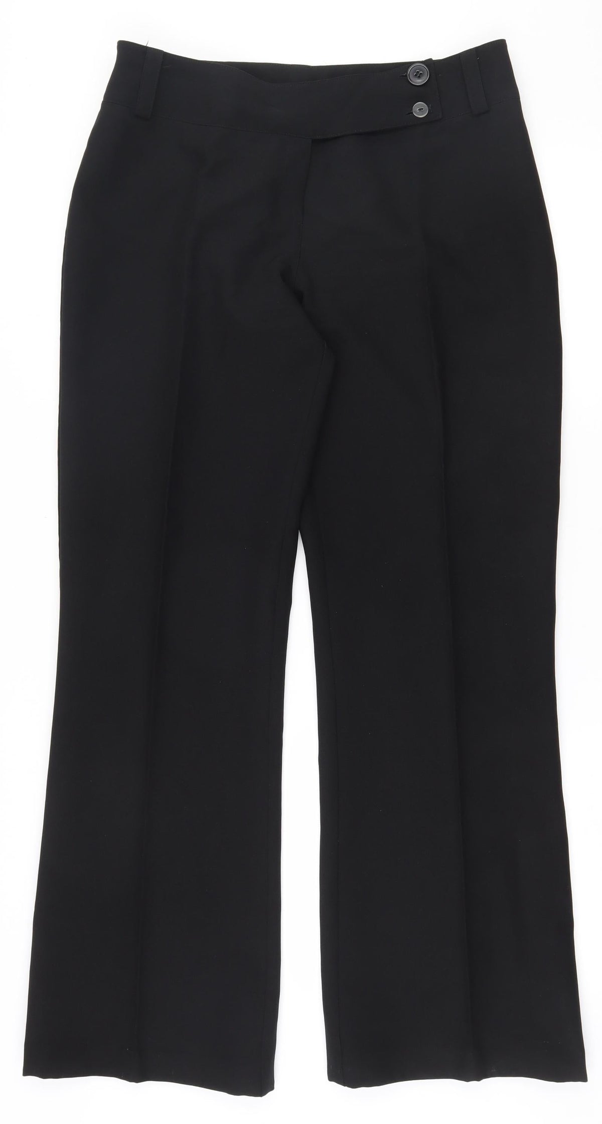 XE Womens Black  Polyester Dress Pants Trousers Size 12 L30 in Regular Zip