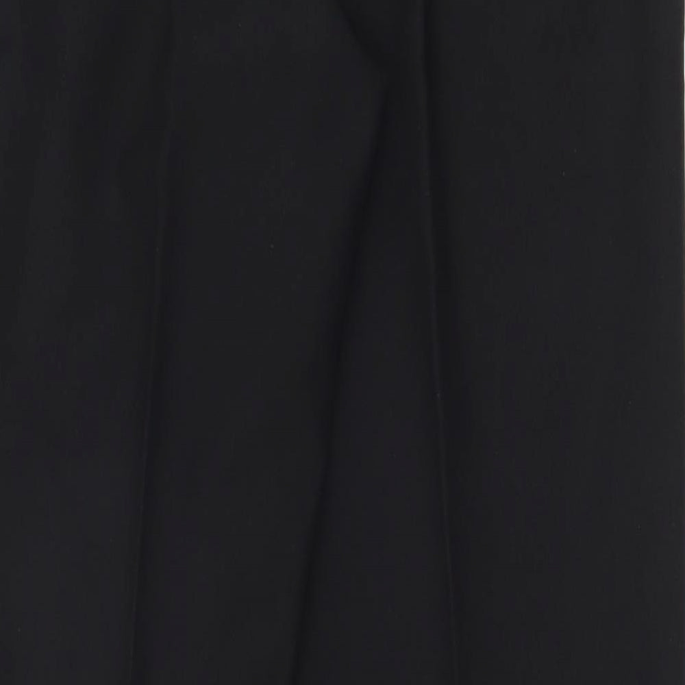 XE Womens Black  Polyester Dress Pants Trousers Size 12 L30 in Regular Zip