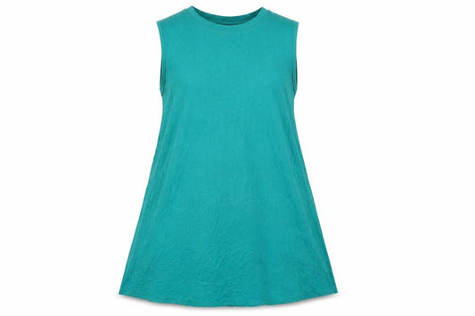 Atmosphere Womens Green  Viscose Jersey Tank Size 8 Round Neck