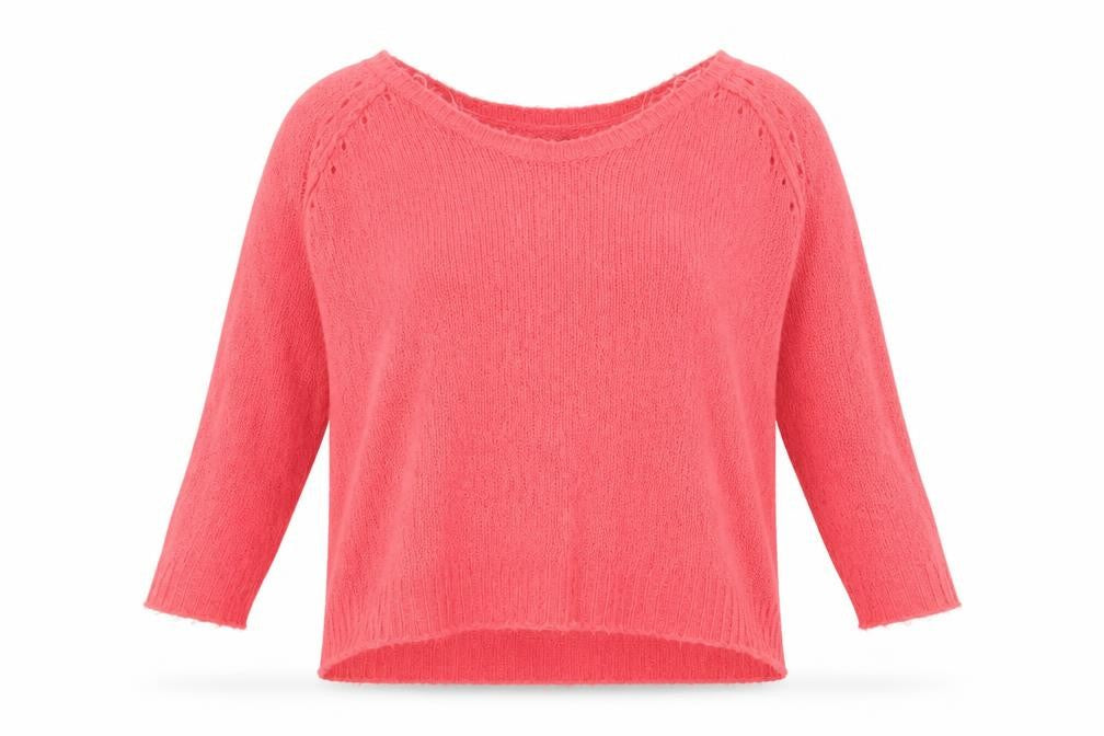 George Womens Red Scoop Neck  Acrylic Pullover Jumper Size 16