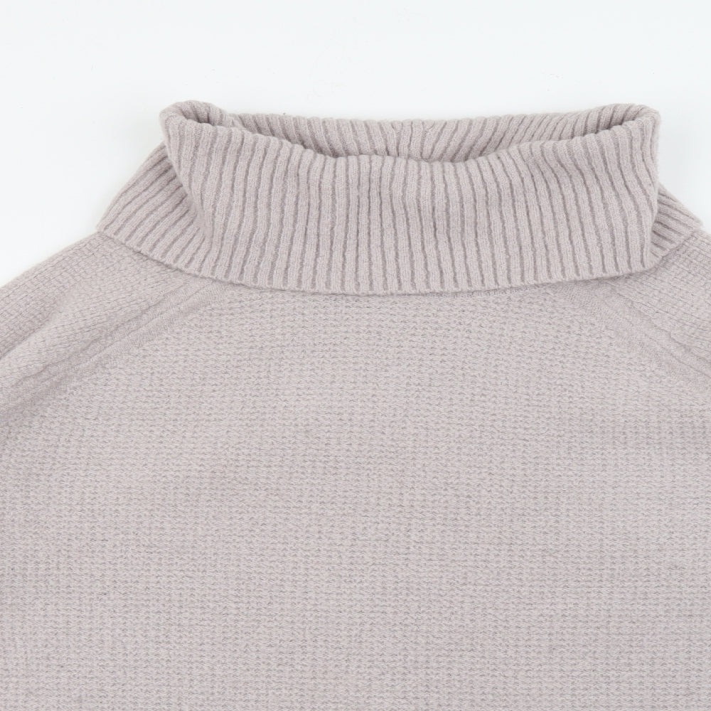 Monsoon Womens Purple Roll Neck  Acrylic Pullover Jumper Size M