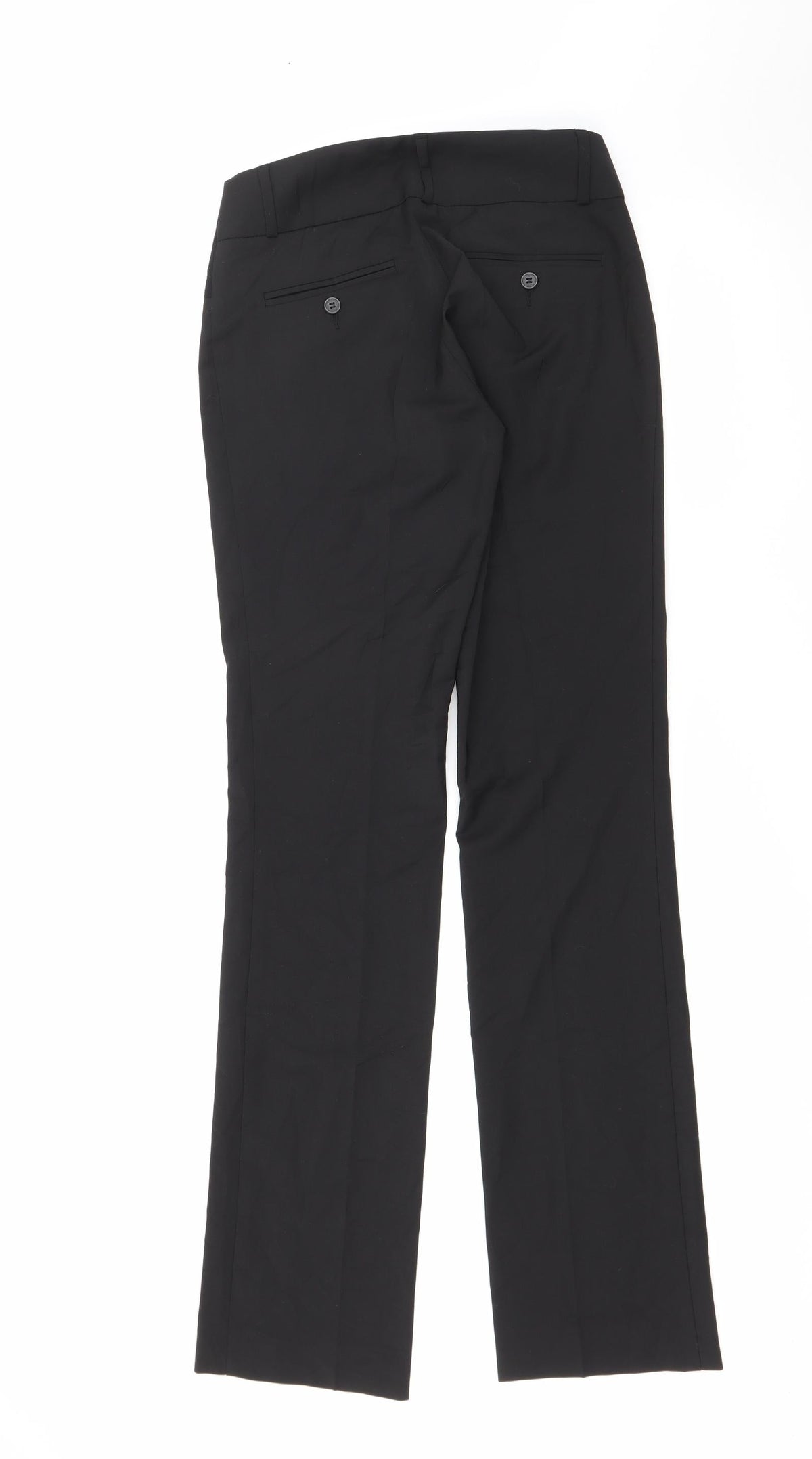 Slacks & Co Womens Black  Polyester Trousers  Size 25 L33 in Regular Zip