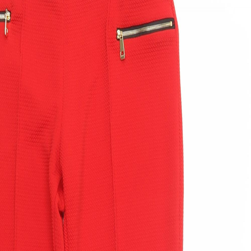 Made in Italy Womens Red  Polyester Dress Pants Trousers Size 30 in L29 in Regular