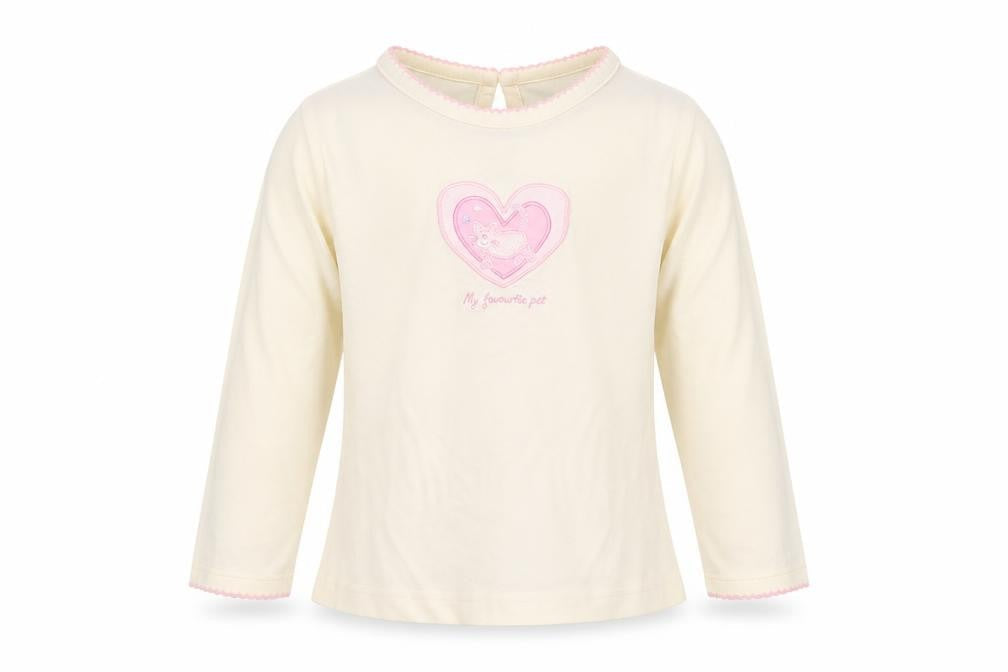 Adams Kids Baby Yellow  Cotton Pullover T-Shirt Size 12-18 Months Crew Neck Pullover - Heart