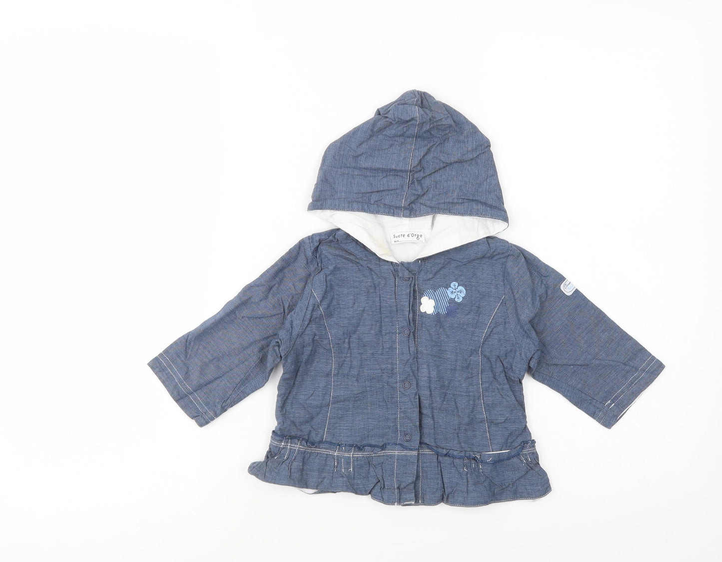 Sucre d'Orge Baby Blue   Basic Jacket Jacket Size 12 Months   Snap