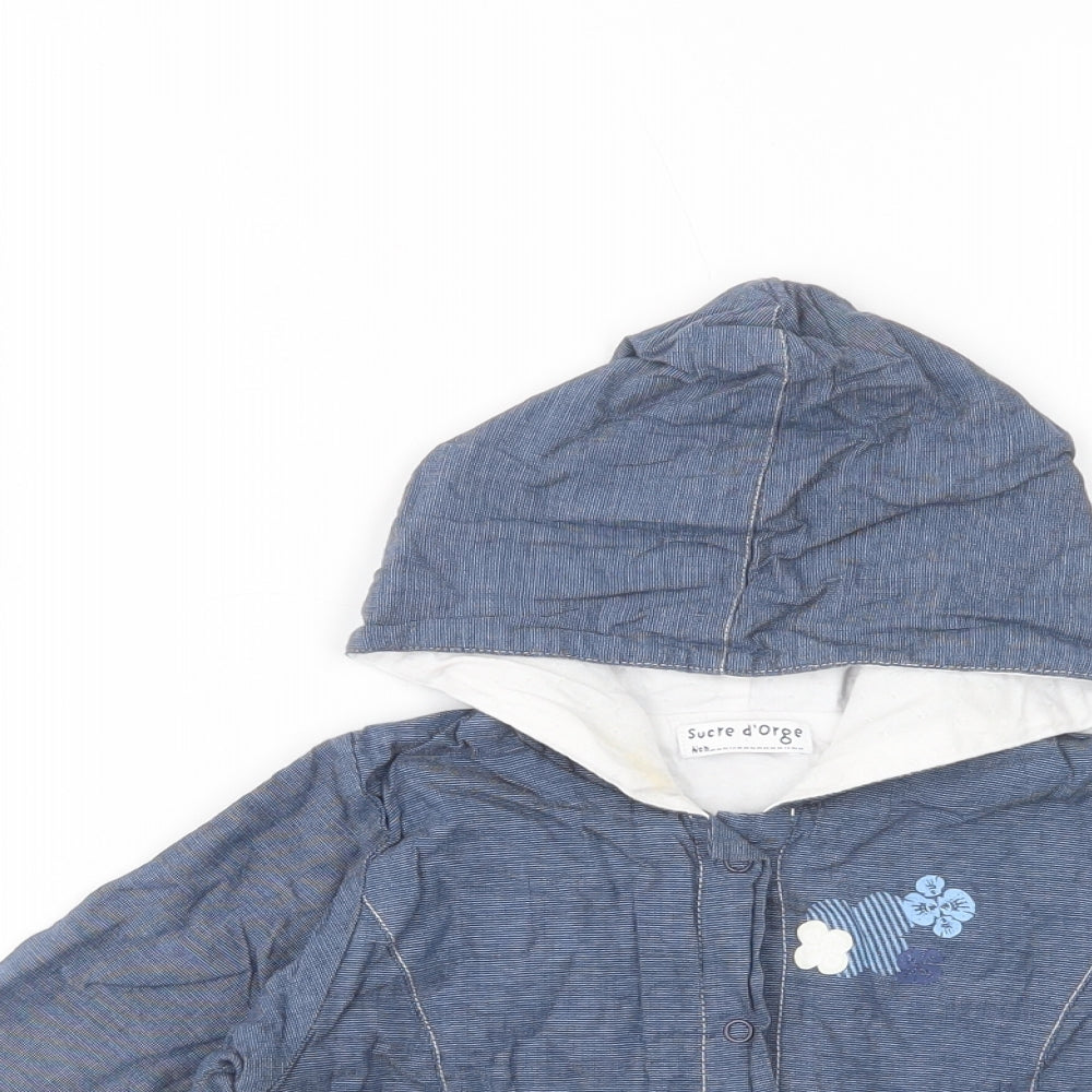 Sucre d'Orge Baby Blue   Basic Jacket Jacket Size 12 Months   Snap