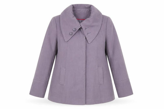 Bonmarché Womens Purple Pea Coat Coat Size 16 Button