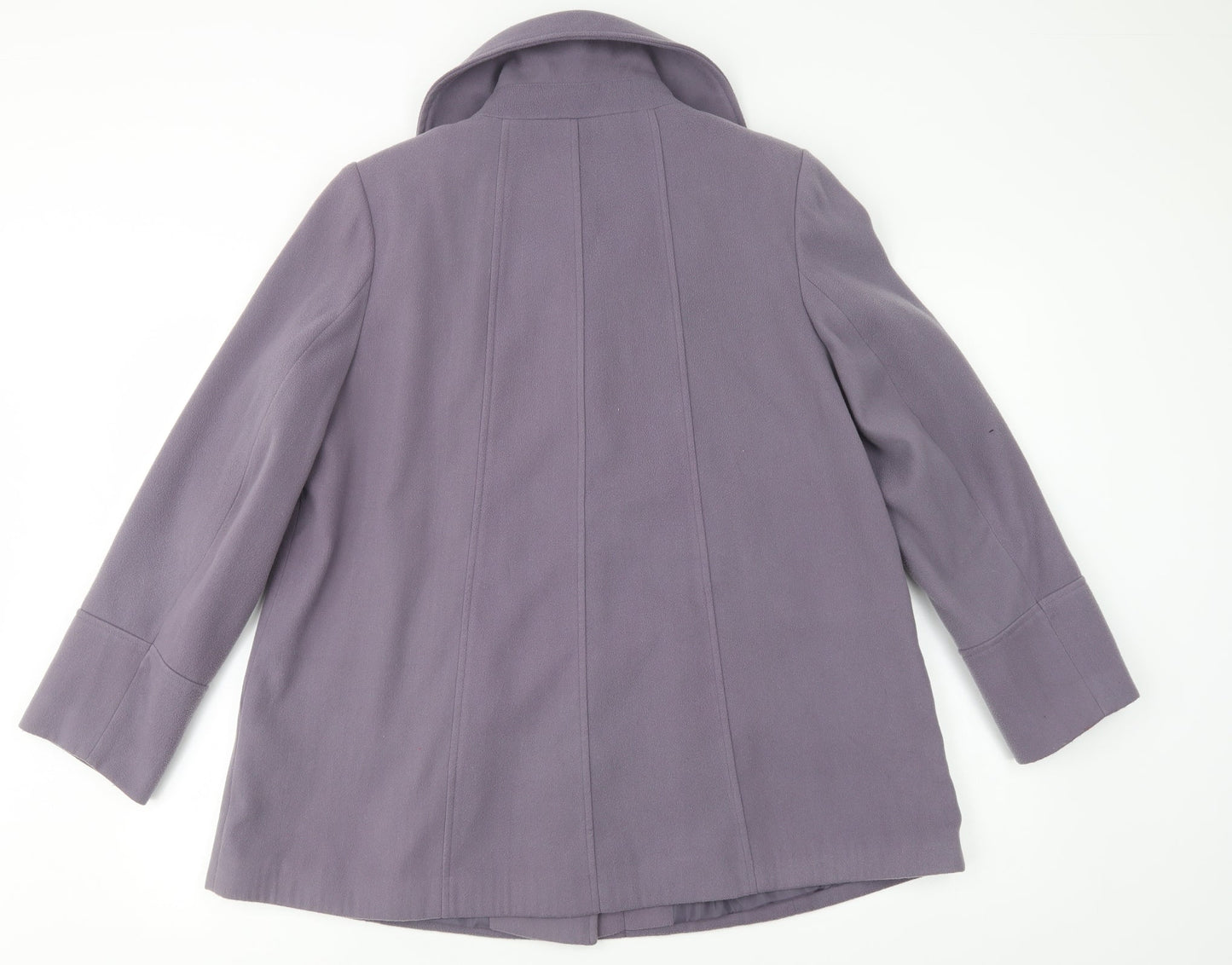 Bonmarché Womens Purple   Pea Coat Coat Size 16  Button