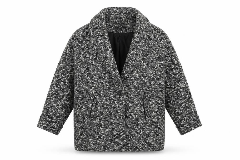 H&M Womens Grey   Overcoat Coat Size 10  Button