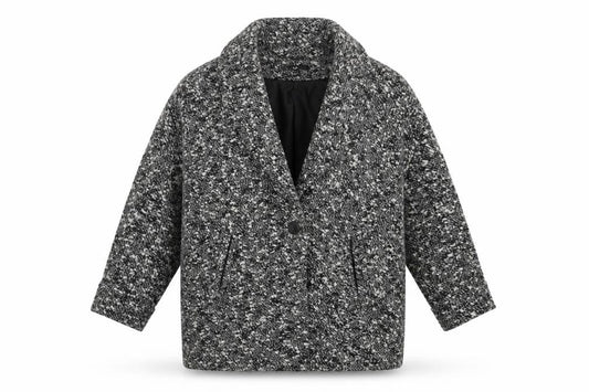 H&M Womens Grey   Overcoat Coat Size 10  Button