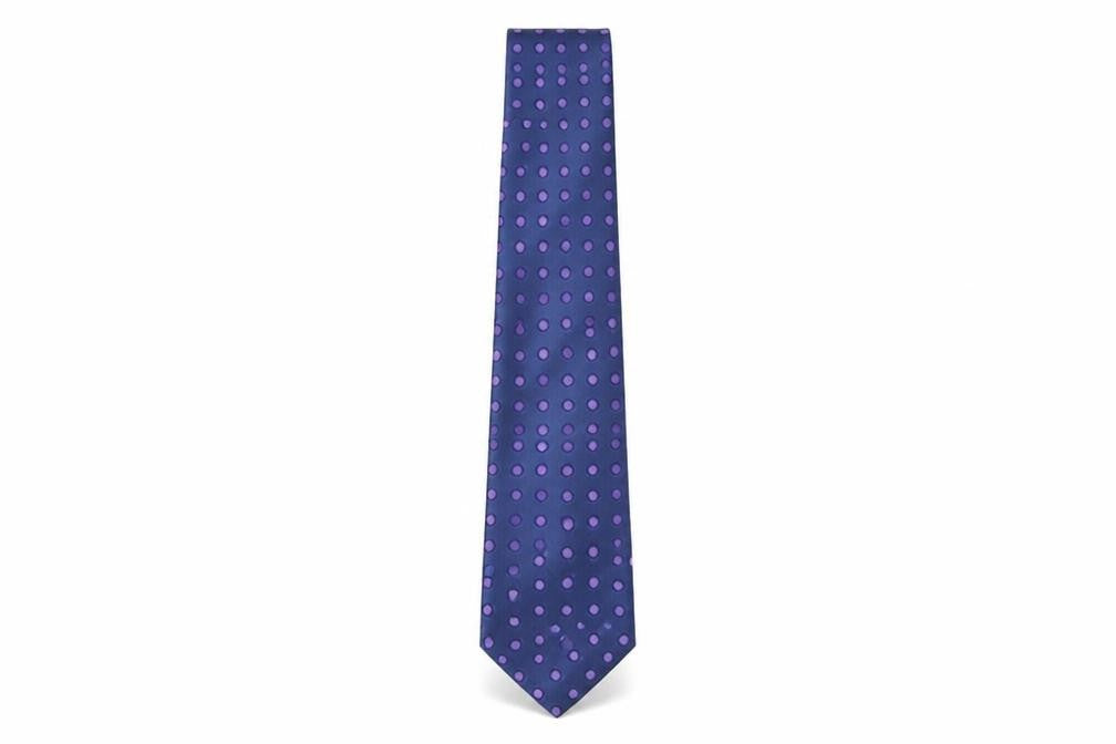 Marks & Spencer Mens Blue Polka Dot Silk Pointed Tie One Size