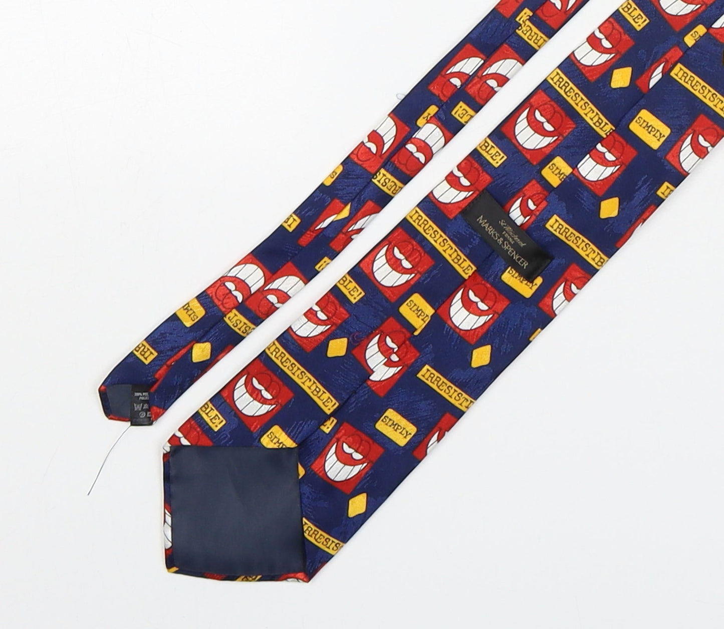 Marks and Spencer Mens Multicoloured Geometric Polyester Pointed Tie One Size
