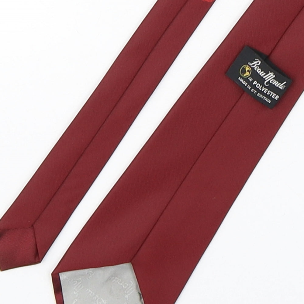 Bonmarché Mens Red Floral Polyester Pointed Tie One Size