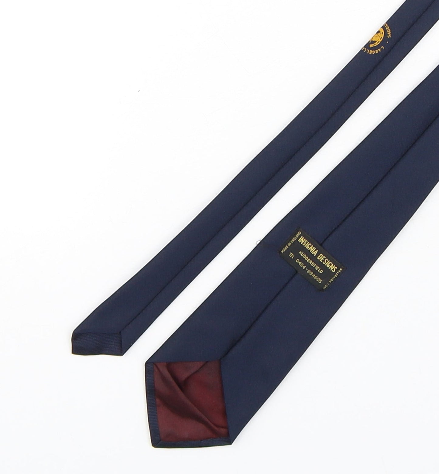 Insignia Designs Mens Blue  Polyester Pointed Tie One Size