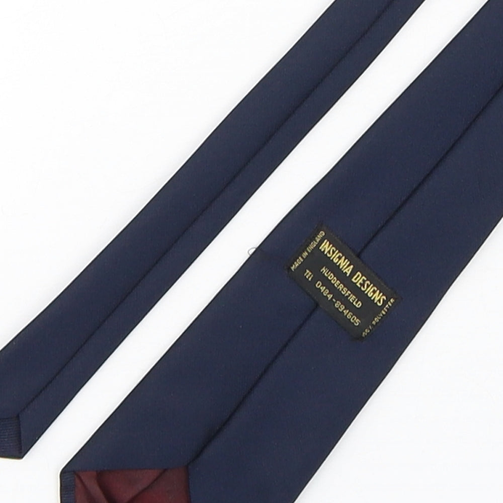 Insignia Designs Mens Blue  Polyester Pointed Tie One Size