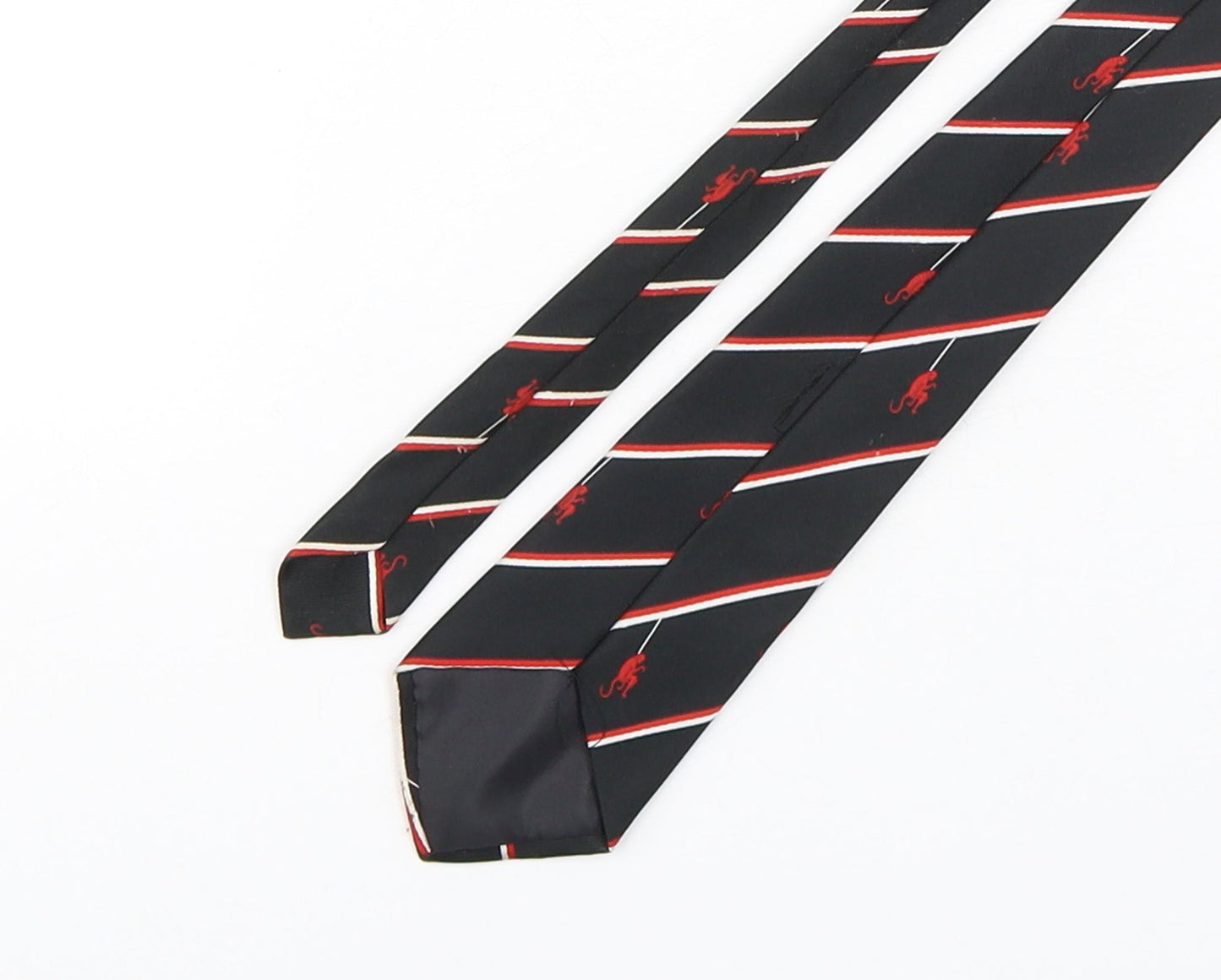 PreWorn  Mens Multicoloured Striped Polyester Pointed Tie One Size
